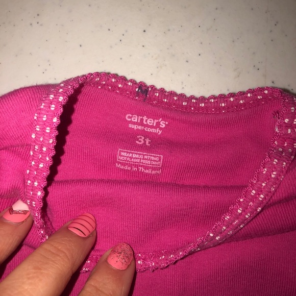 3T Carter’s Pink Elephant Pajamas - Picture 3 of 3